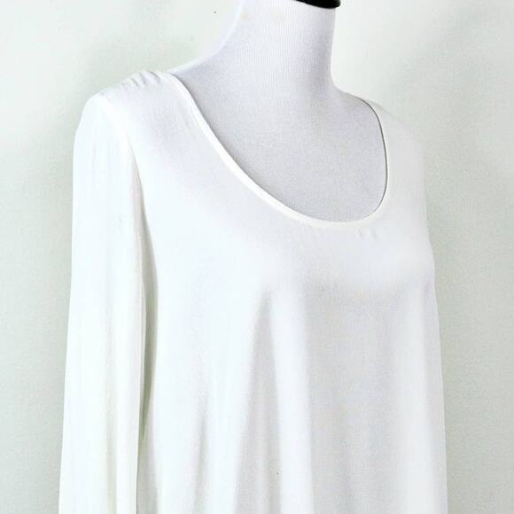 Lovers + Friends Size M Lovers Day Blouse Hi Low Oversize Ivory White - Picture 8 of 12